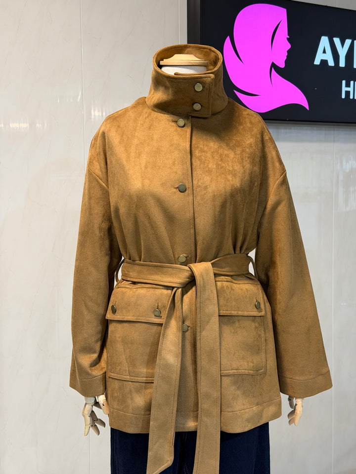 Damen Jacke in Wildlederoptik