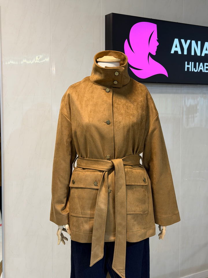 Damen Jacke in Wildlederoptik