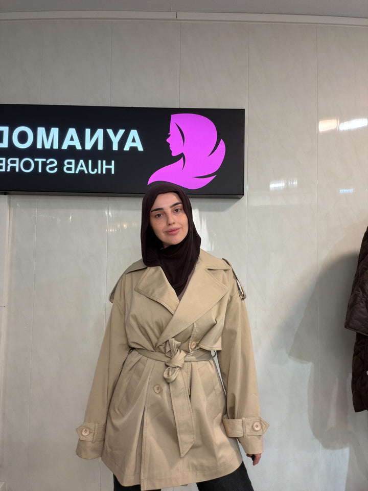 Elegant Short Trenchcoat – mit Bindegürtel