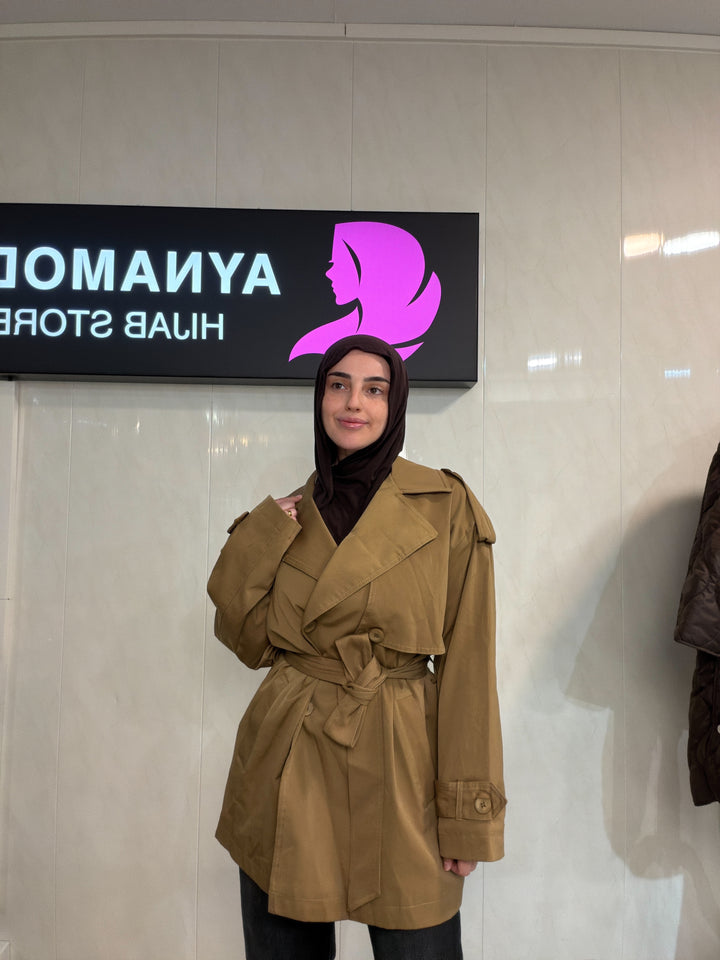 Elegant Short Trenchcoat – mit Bindegürtel