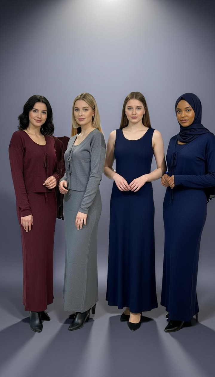 Zweiteiliges Strickkleid
